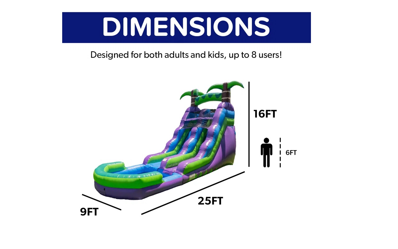 Inflatable water slide rental in Winnipeg Manitoba for birthdays school events and summer fun