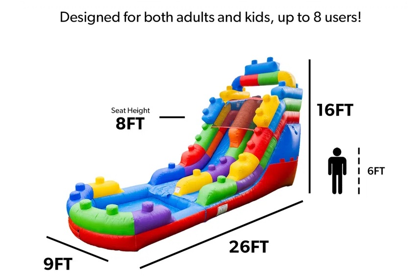 Inflatable water slide rental in Winnipeg Manitoba for birthdays school events and summer fun