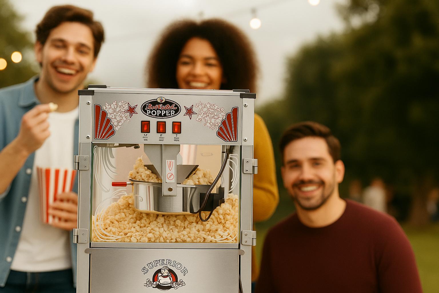 16 oz popcorn machine rental in Winnipeg Manitoba and Kenora Ontario for festivals weddings and corporate events