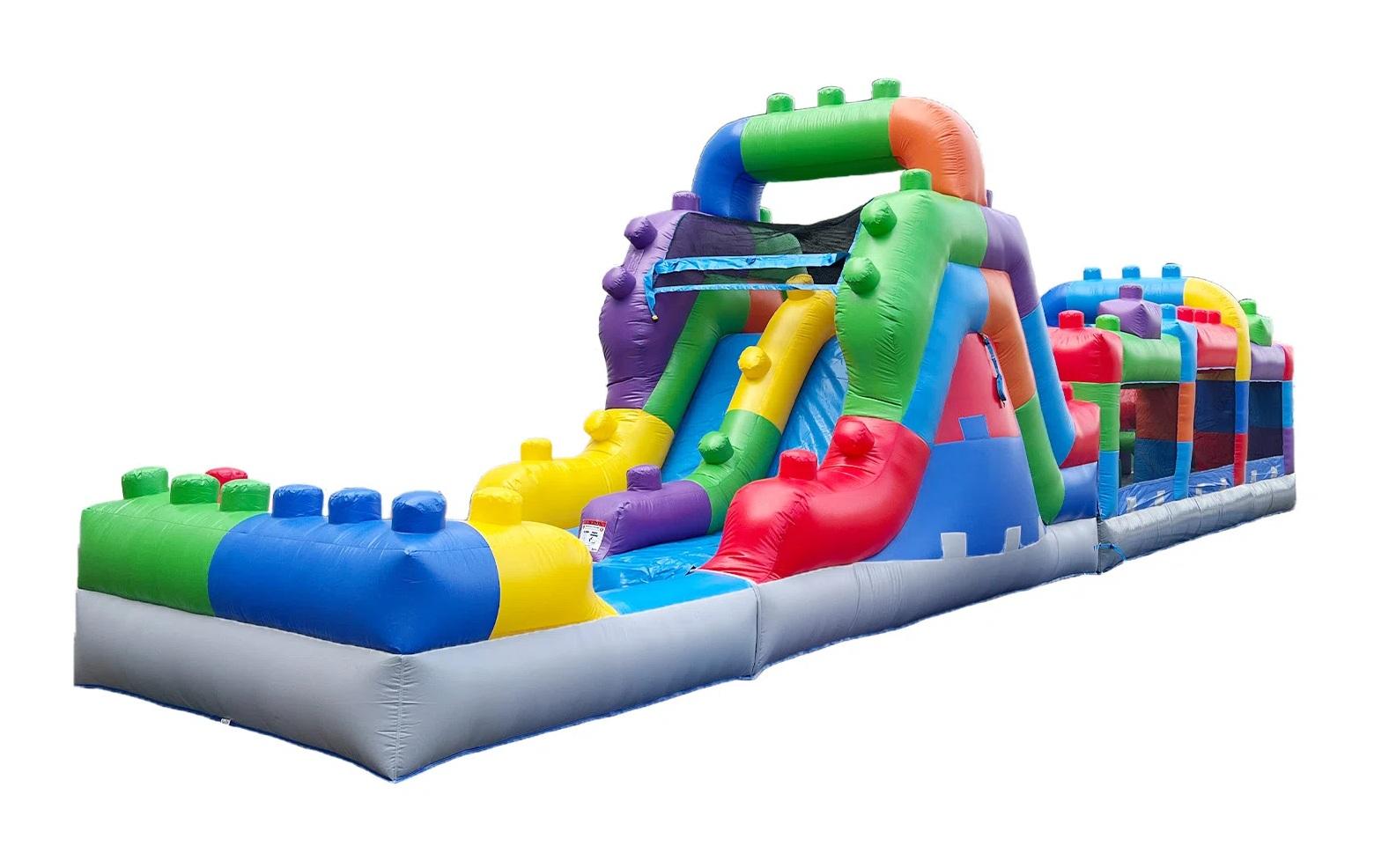 large inflatable obstacle course with slide rental in Winnipeg Manitoba and Kenora Ontario