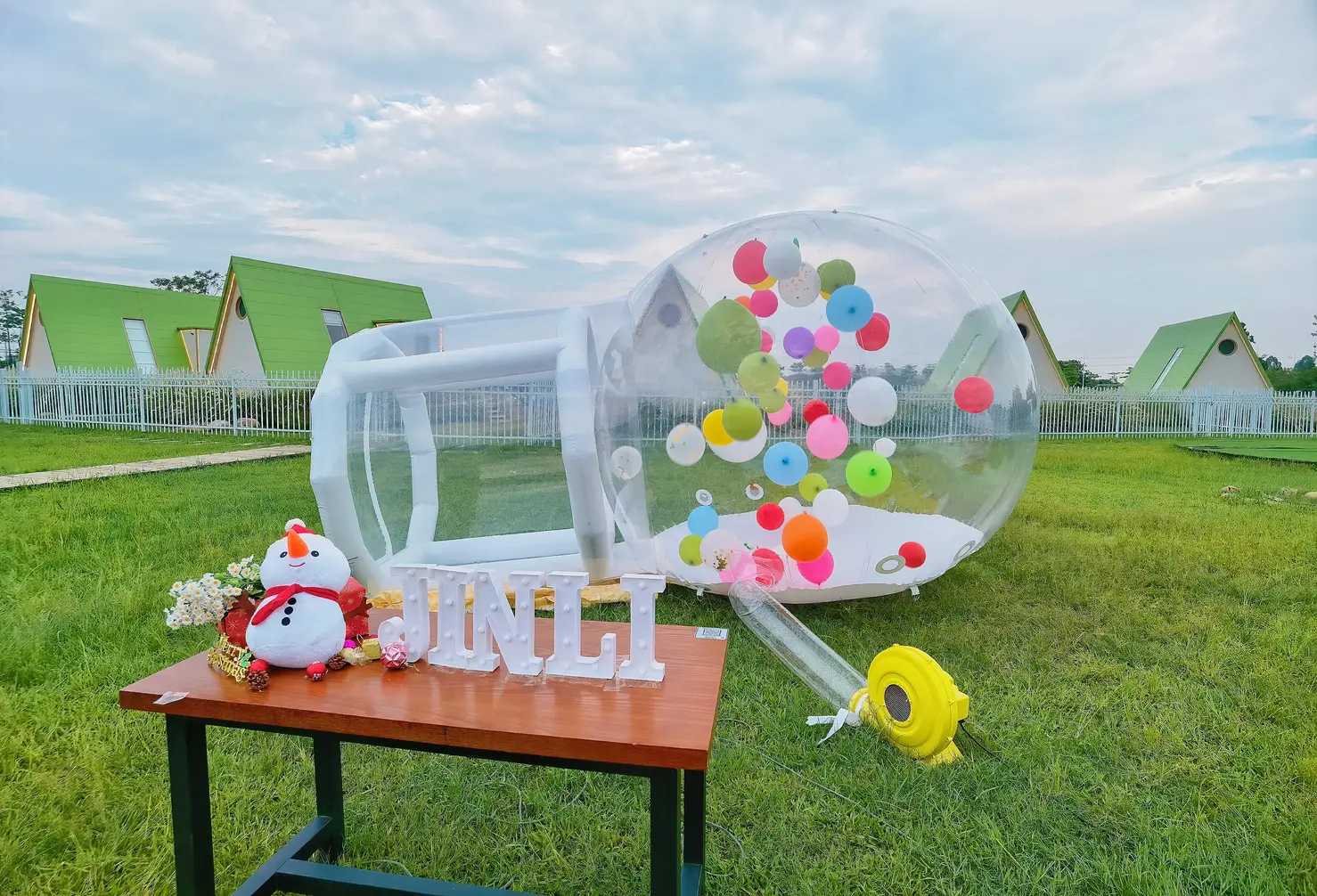 Inflatable bubble house for birthdays and baby showers in Winnipeg Manitoba