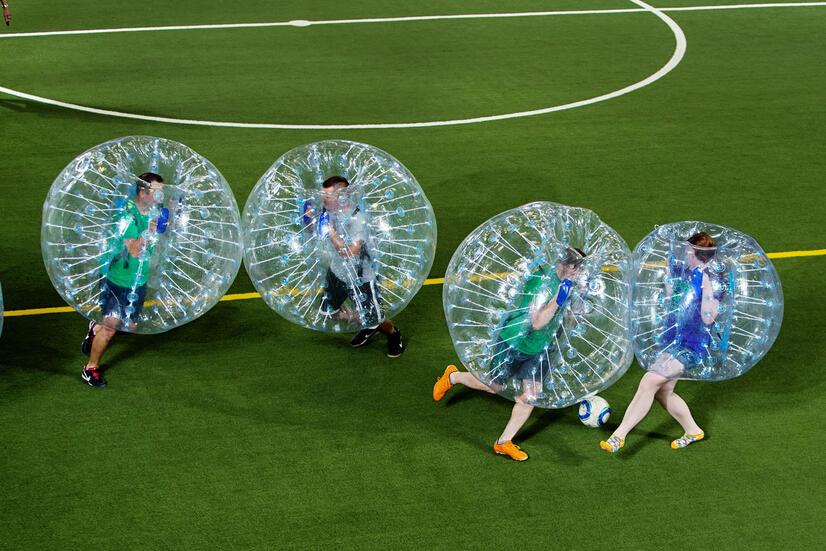 Bubble Soccer party game rental for kids teens and adults in Winnipeg Manitoba