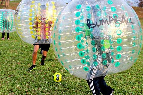 Commercial Bubble Soccer rental in Winnipeg Manitoba by Jump Up Bouncers