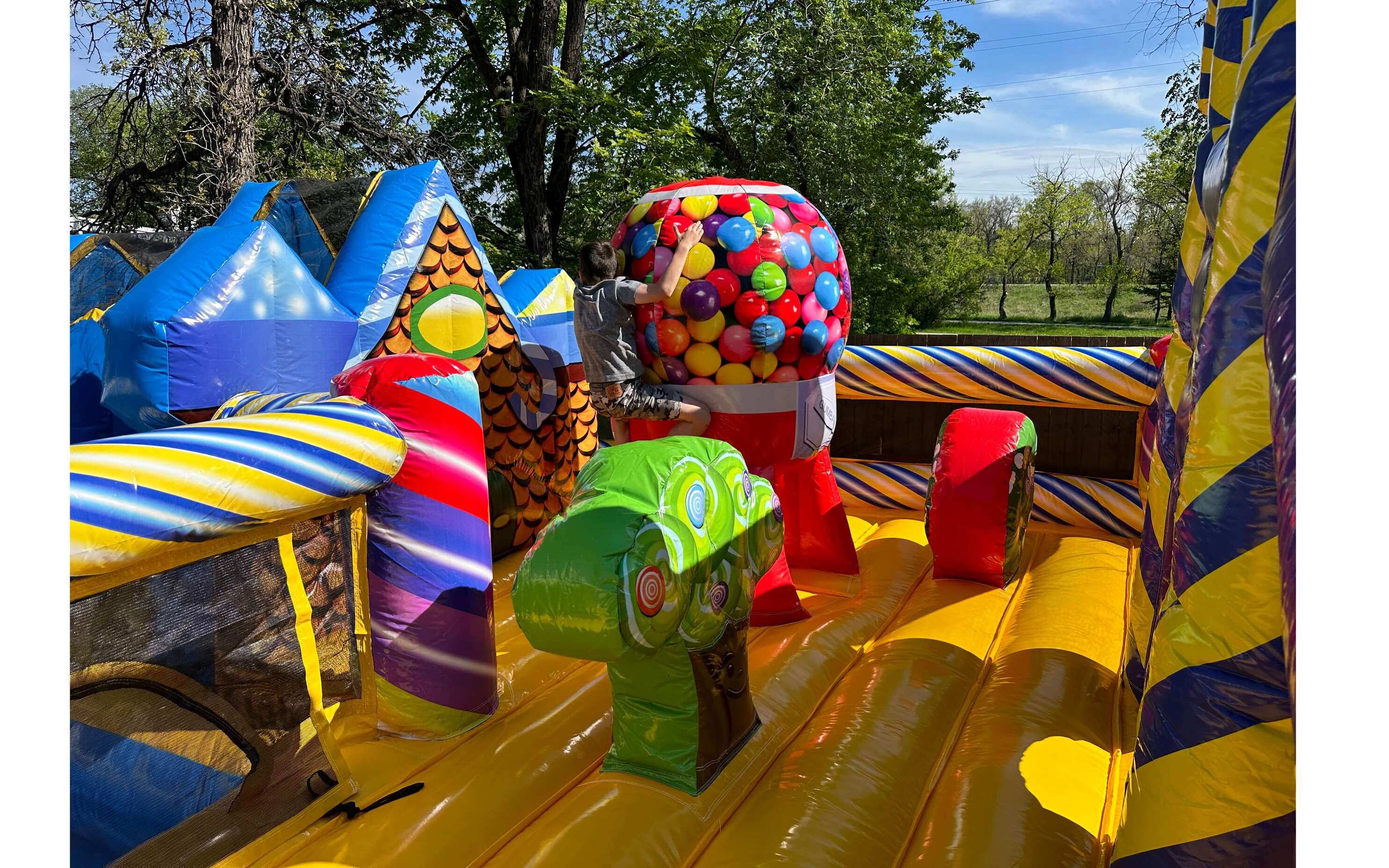 Candyland Park inflatable for family celebrations in Winnipeg Manitoba