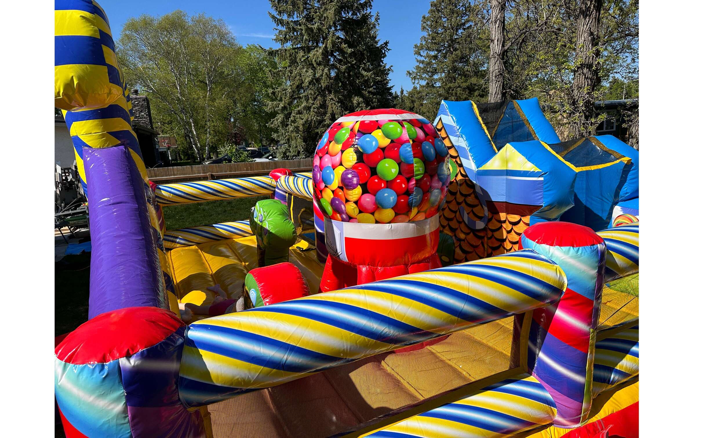 Toddler's Candyland Park bouncy castle rental by Jump Up Bouncers