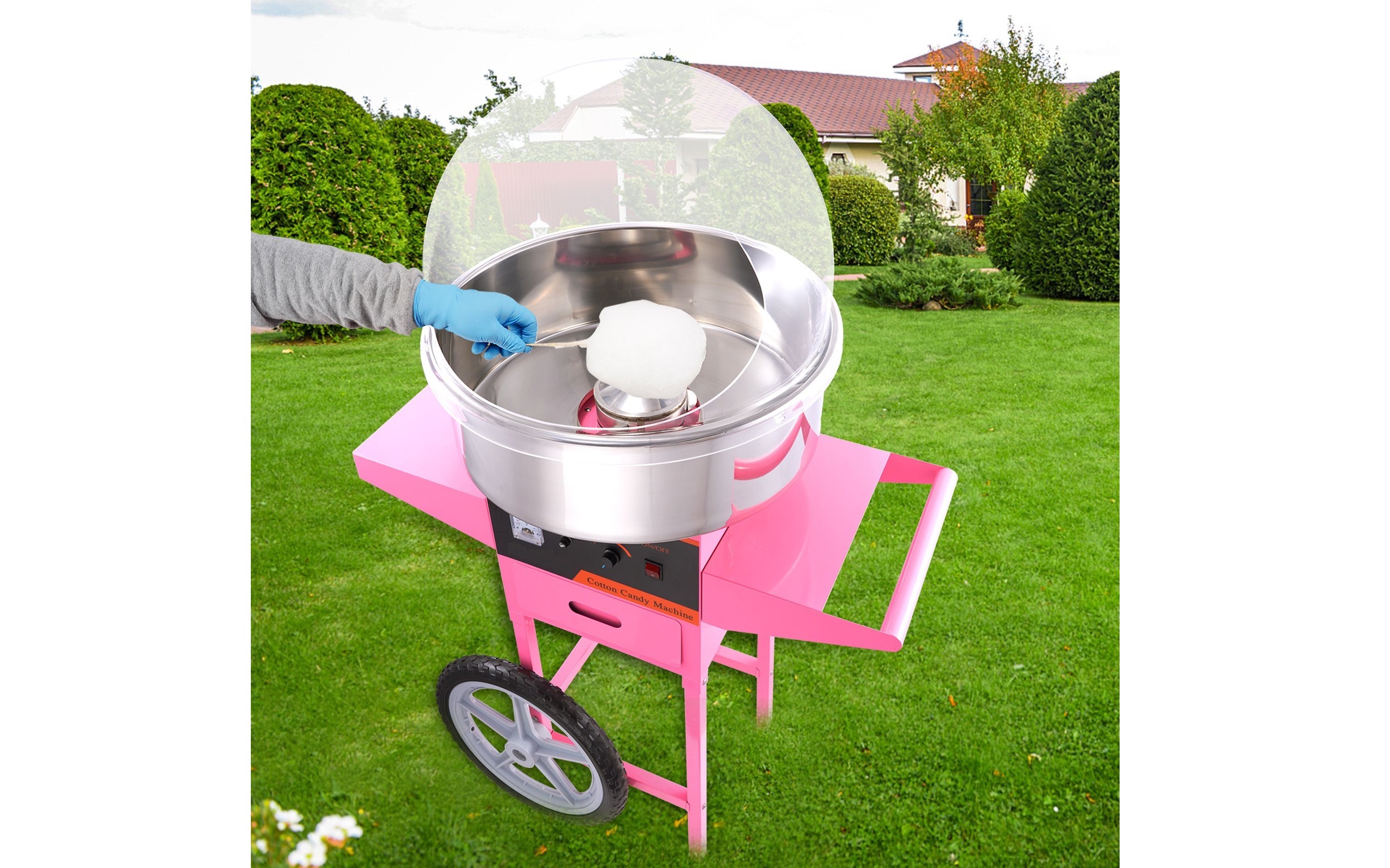 20 inch cotton candy machine with cart rental in Winnipeg Manitoba for parties festivals and events