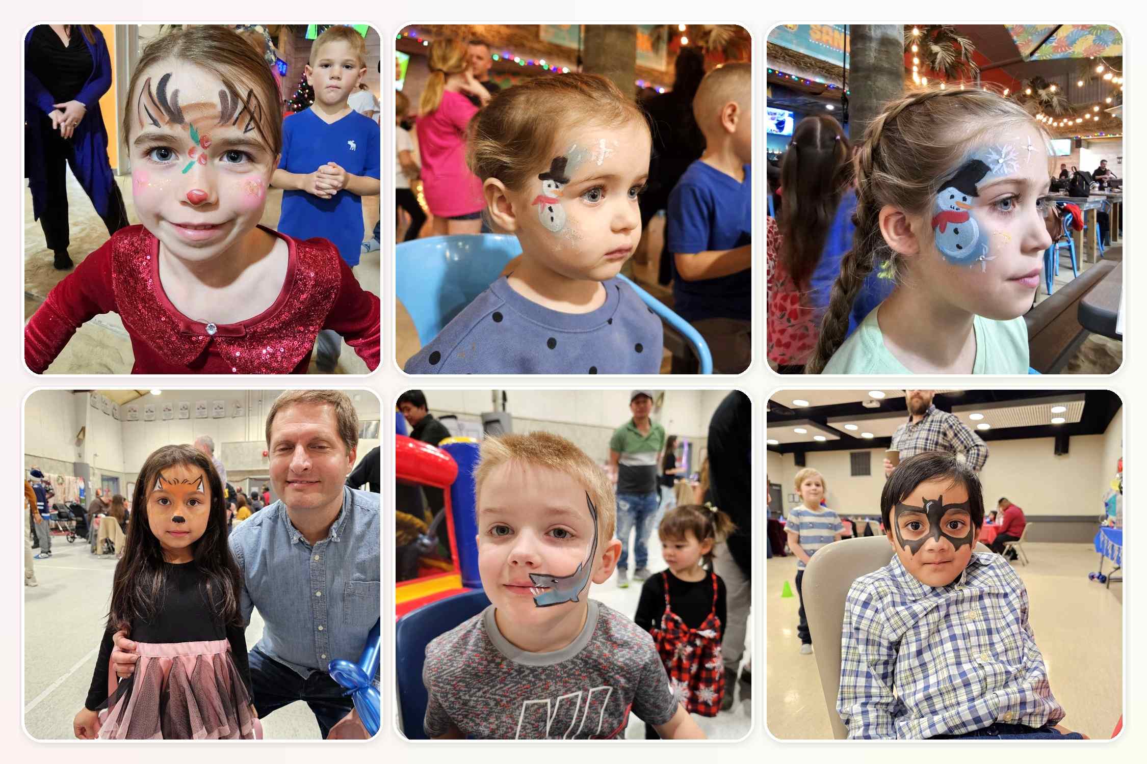Non-toxic face painting by Jump Up Bouncers artists for Winnipeg kids parties schools festivals and corporate family events