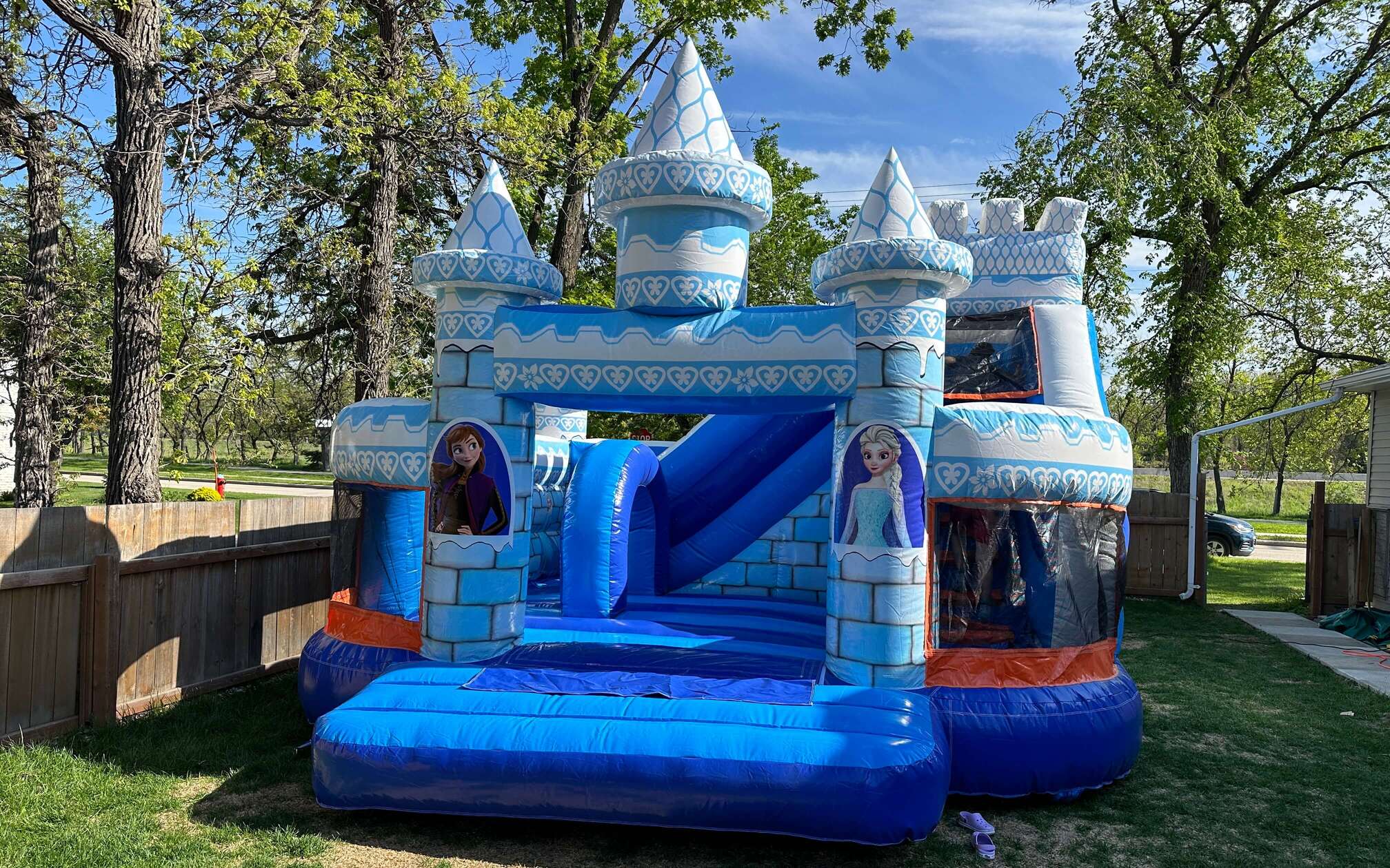 Frozen Ice inflatable bouncy castle rental Winnipeg Manitoba