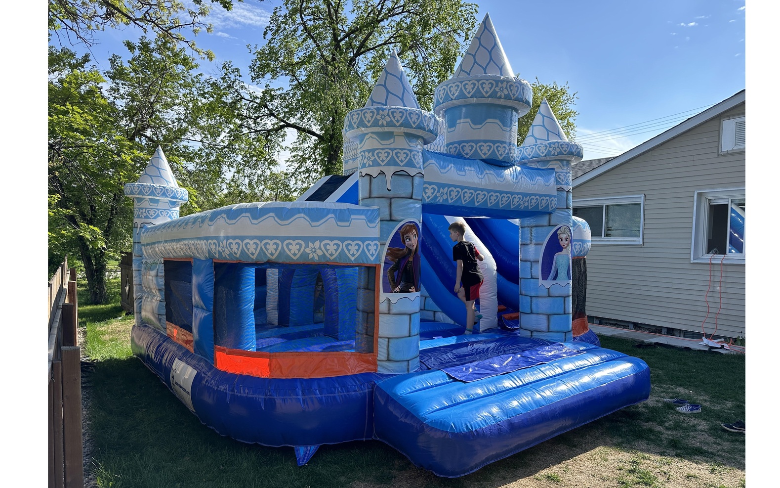 Frozen Ice Bouncy Castle by Jump Up Bouncers for girls birthday parties