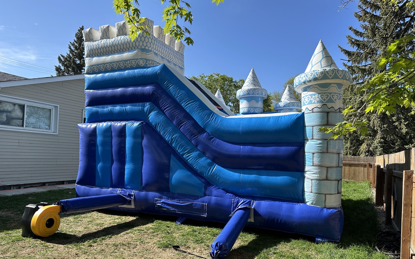 Frozen themed bouncy castle rental in Winnipeg Manitoba and nearby areas
