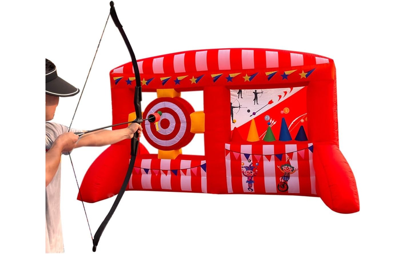 Inflatable archery and dart range game rental in Winnipeg Manitoba interactive party game