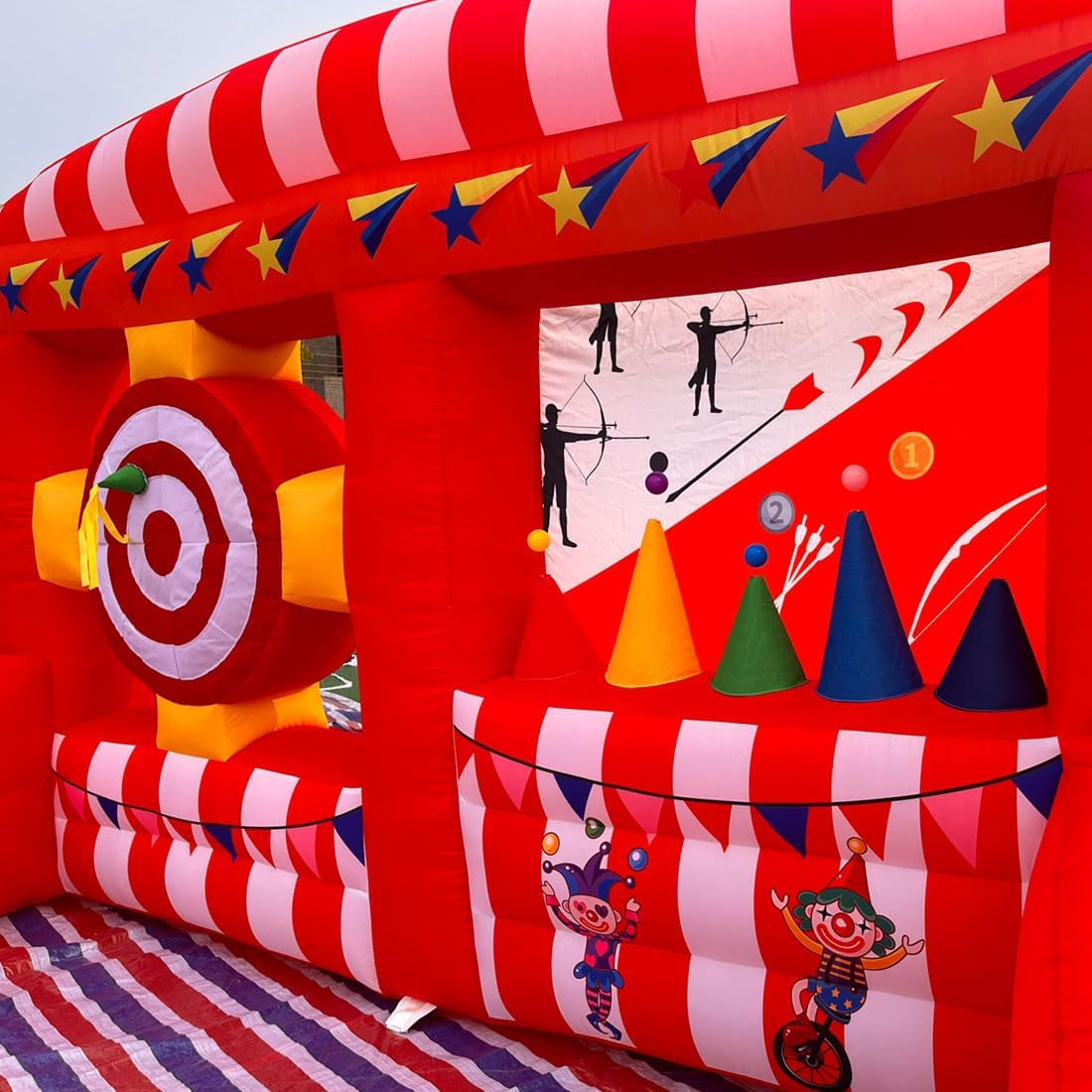 2 in 1 inflatable archery and dart range rental for parties in Winnipeg Manitoba