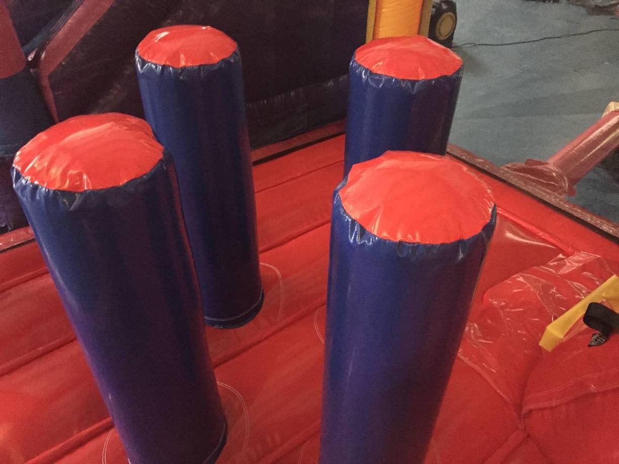Yellow and red jump and slide inflatable rental for indoor and backyard events in Winnipeg Manitoba