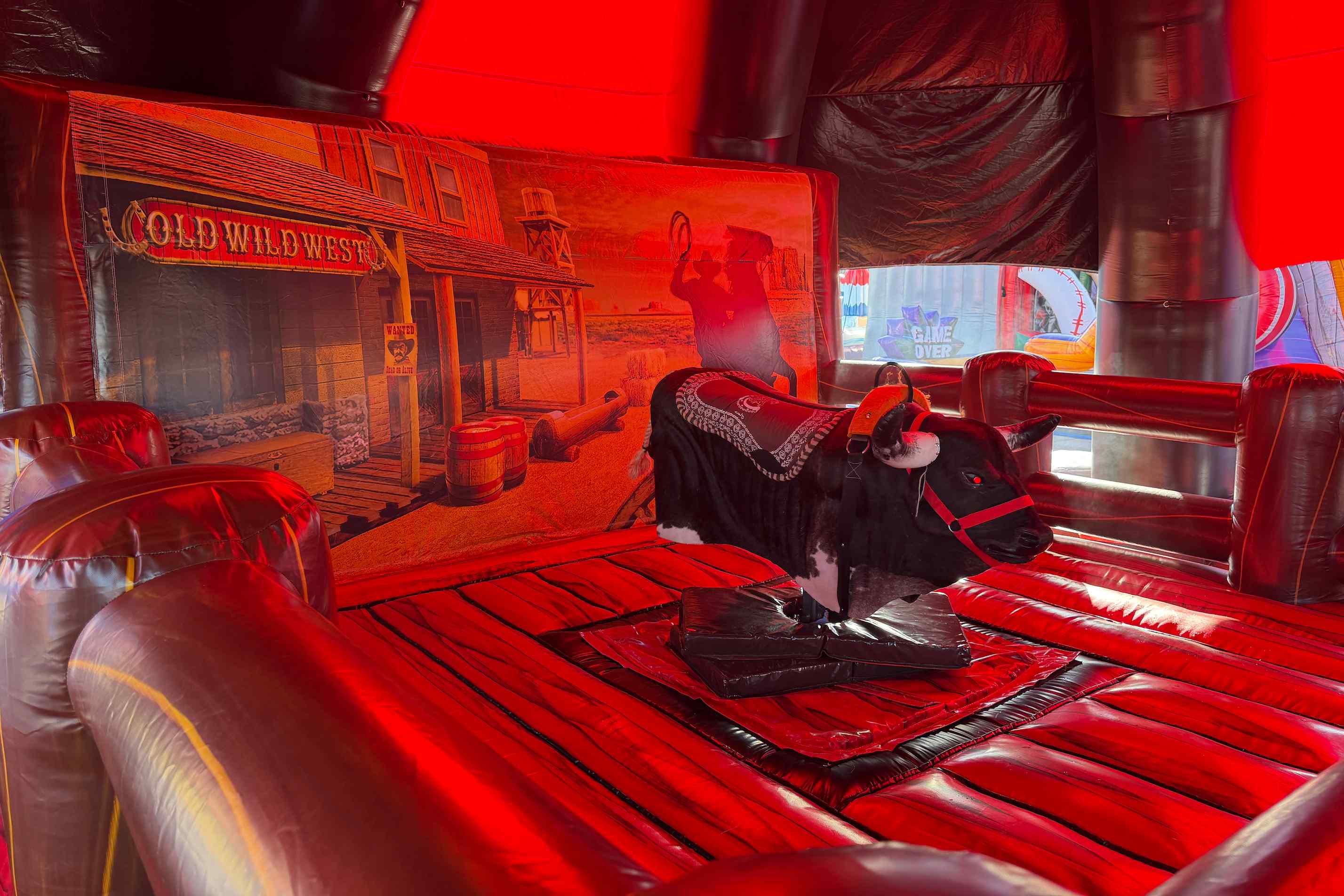 Mechanical bull rental setup for events in Winnipeg and Kenora