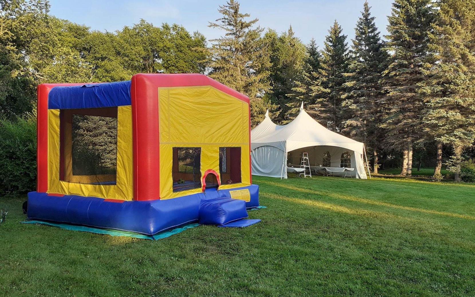 Classic bounce house setup by Jump Up Bouncers in Winnipeg Manitoba
