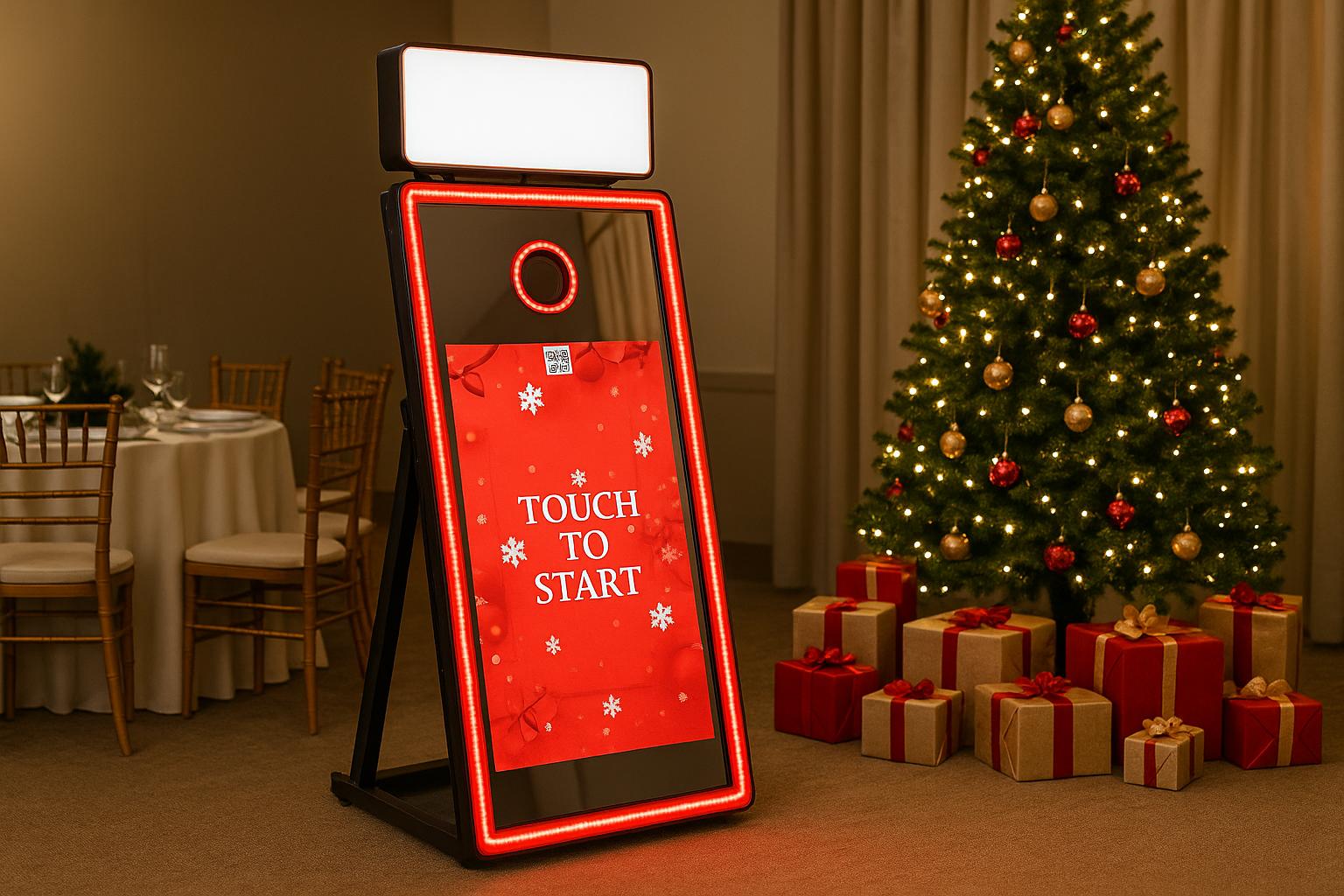 Digital mirror booth setup for events in Manitoba