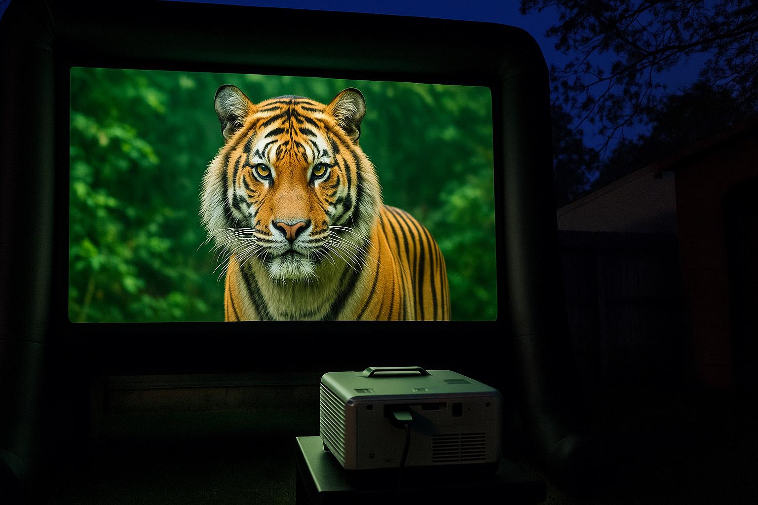 Outdoor movie screen rental Winnipeg Manitoba Kenora Ontario backyard cinema package