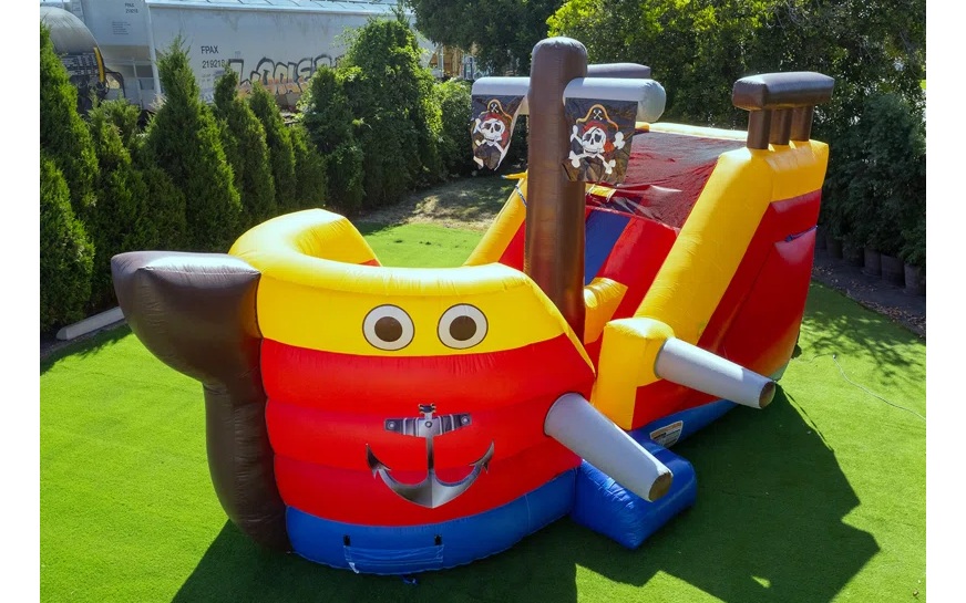 Pirate ship inflatable bouncer and waterslide rental Winnipeg Manitoba