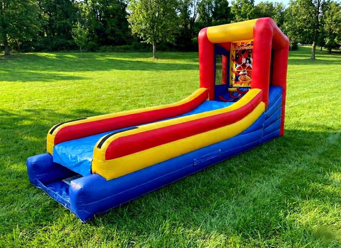 Inflatable roll and score carnival game for parties and events in Winnipeg