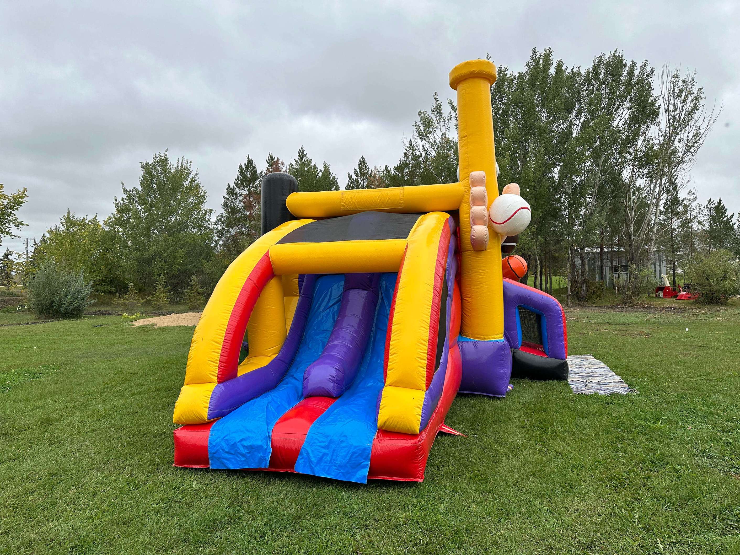 Sports combo inflatable rental for birthdays and school events in Winnipeg