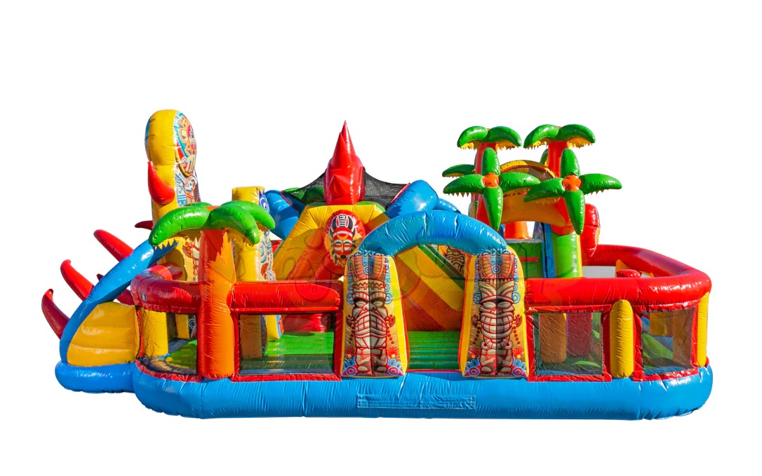 Tropical inflatable playground rental for large birthday parties in Winnipeg