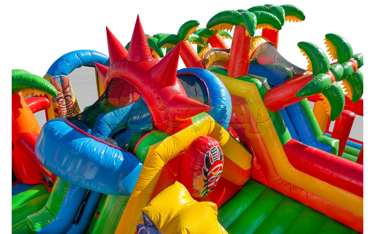 Jump Up Bouncers Tiki Island Mega Playground rental in Winnipeg and Kenora