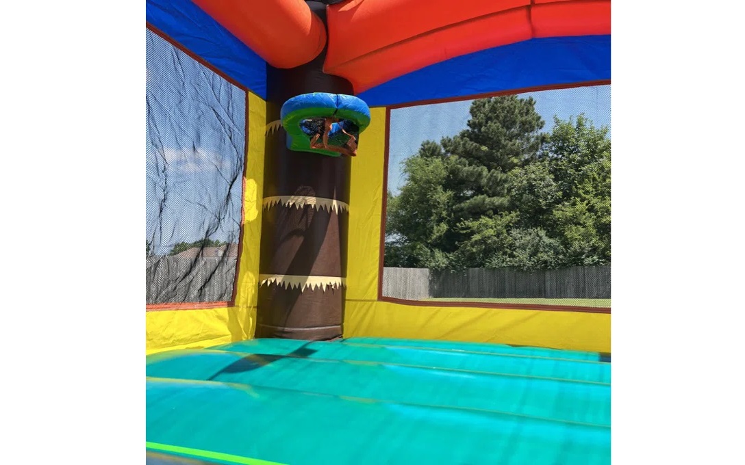 Large tropical jump inflatable for kids parties and school events in Winnipeg