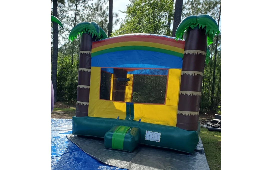 Tropical Jump Bouncy House from Jump Up Bouncers for events in Winnipeg and Kenora