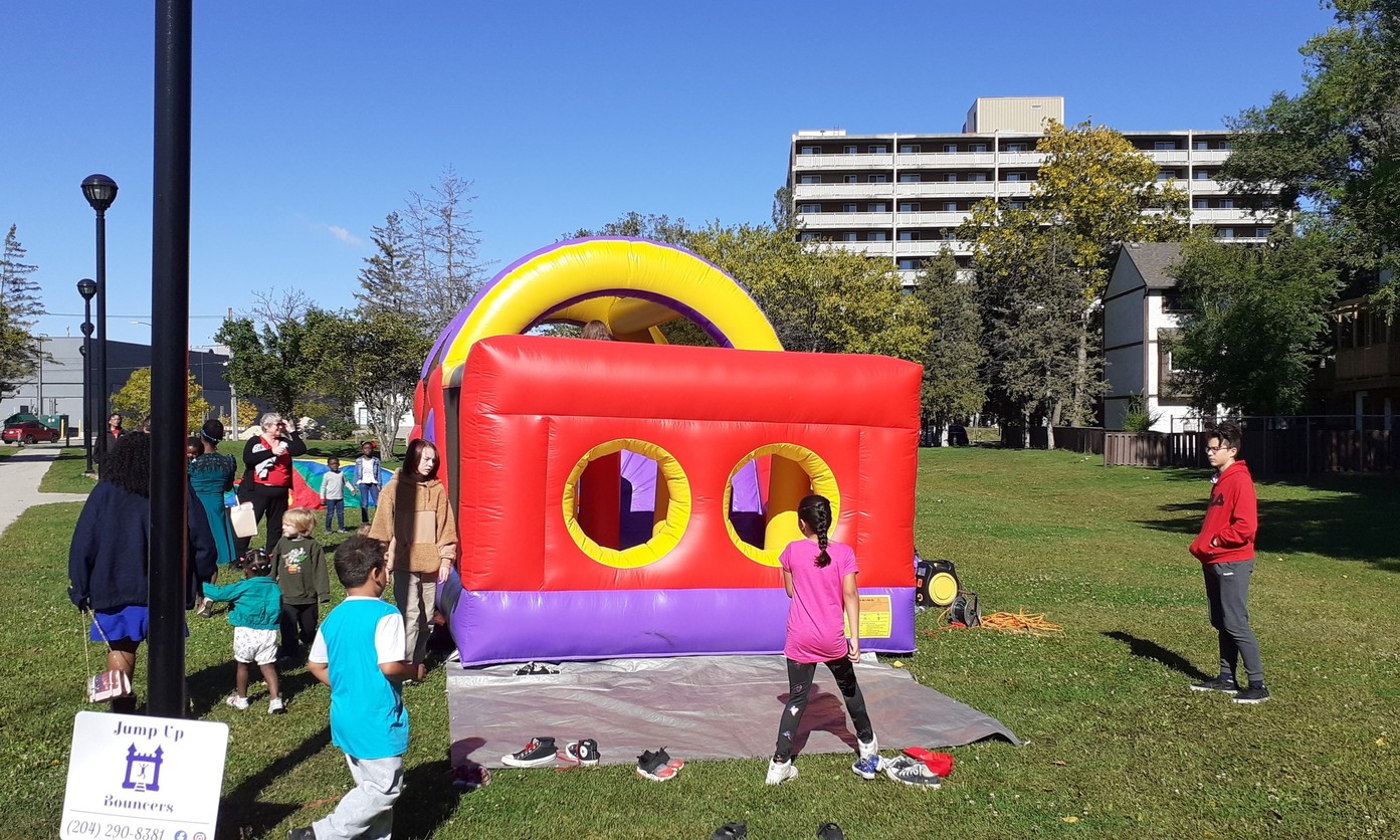 Large inflatable obstacle course for kids events in Manitoba