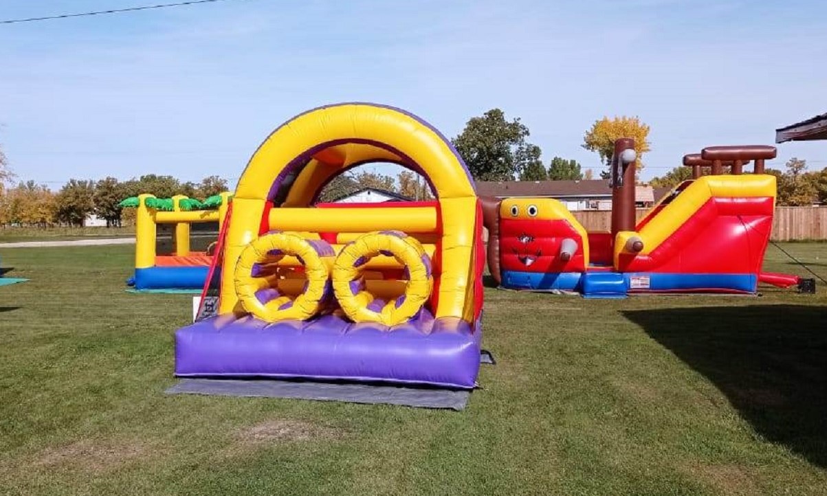 Commercial obstacle course bouncer rental for school fun days
