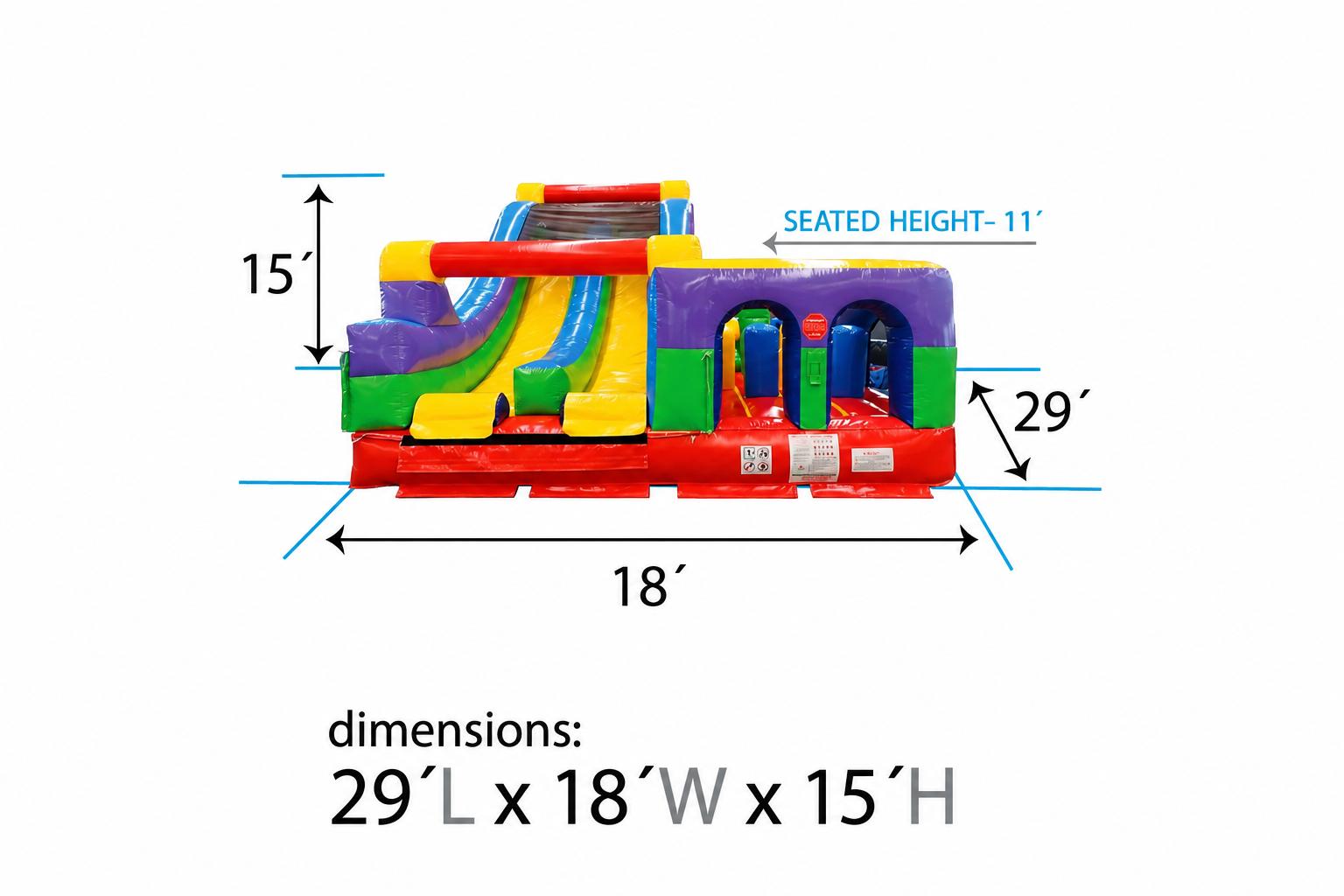 Large inflatable obstacle course rental for corporate events and festivals in Manitoba