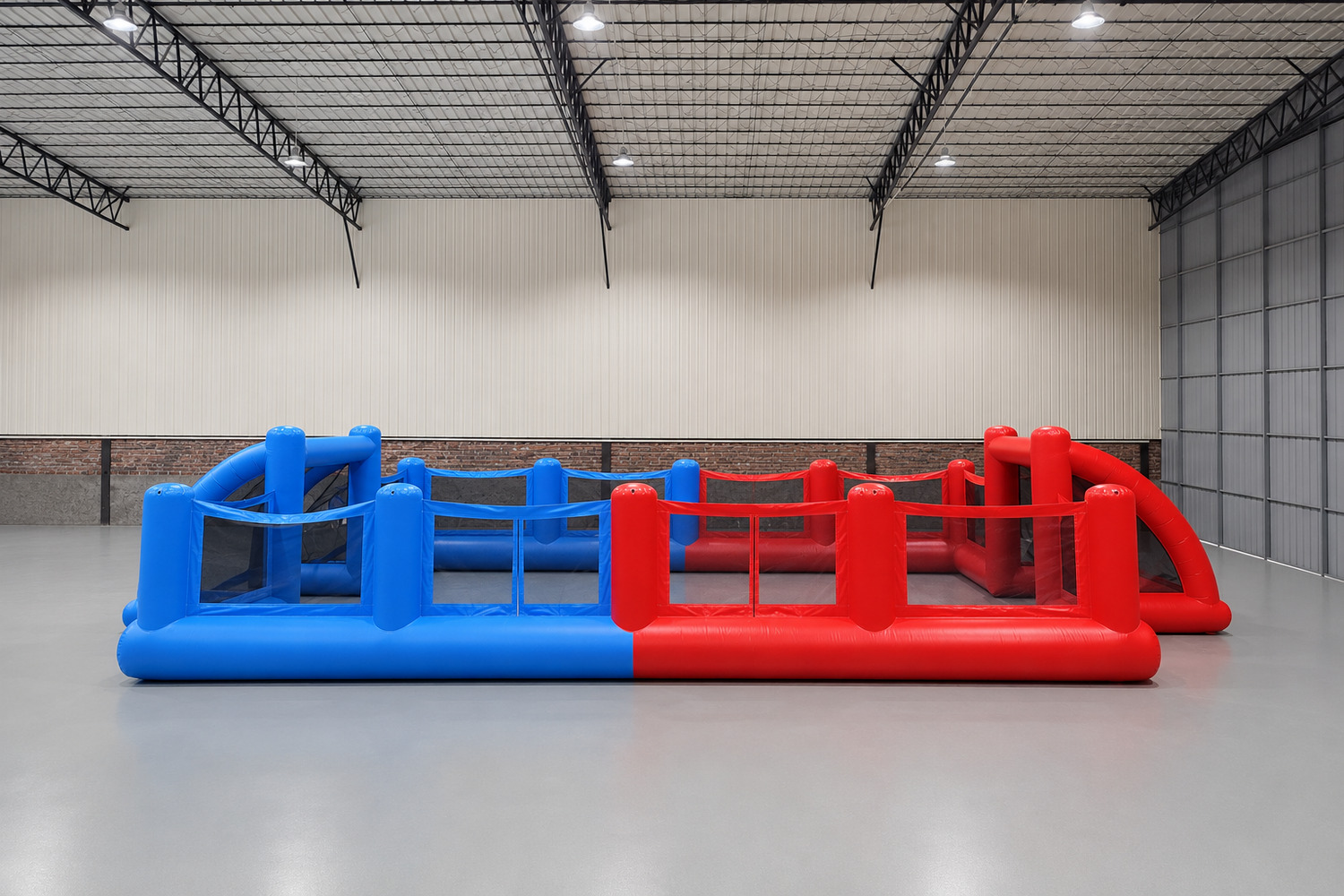Soccer inflatable arena rental near Winnipeg Manitoba and Kenora Ontario for parties and events