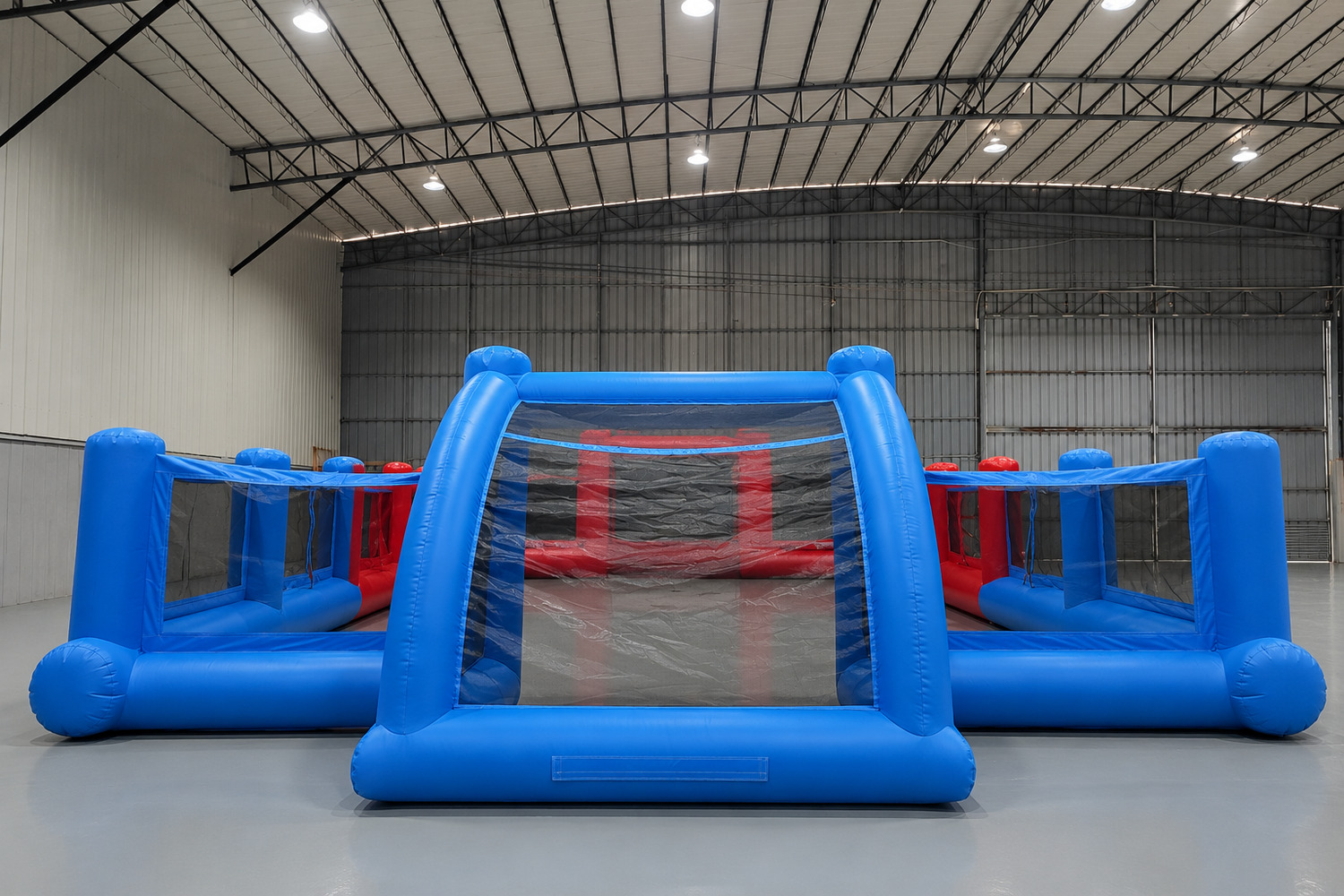 Large inflatable soccer field rental Winnipeg Manitoba for kids teens and adults